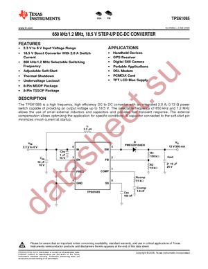 TPS61085DGKTG4 datasheet  